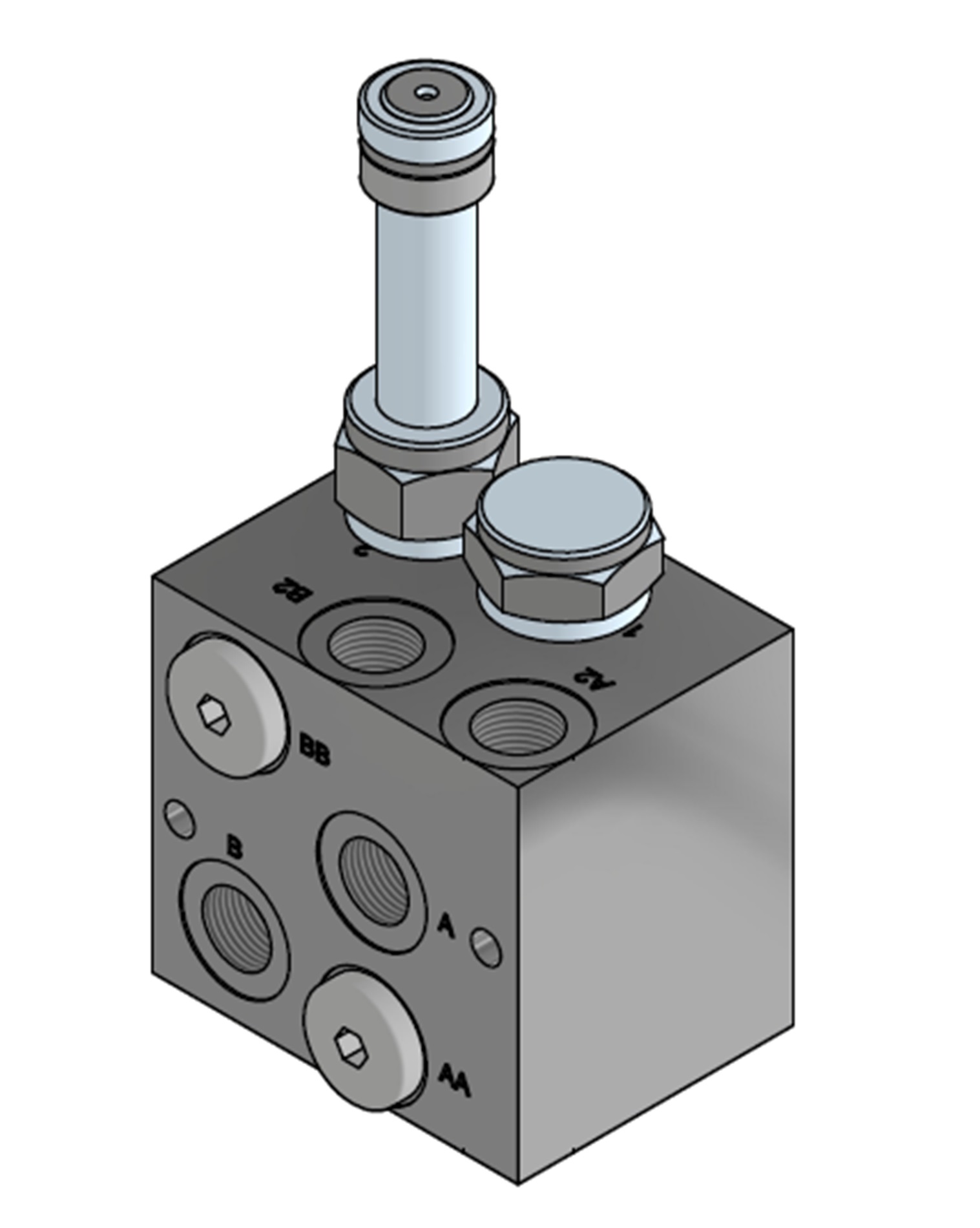 Ventilblock gaffelställ